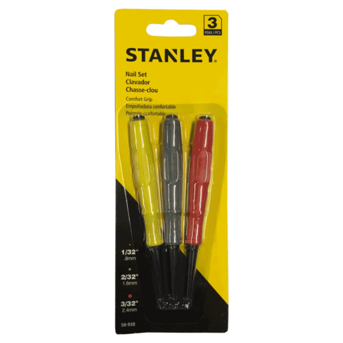 STANLEY® Nail Punch Cushion Grip Set 3Pc