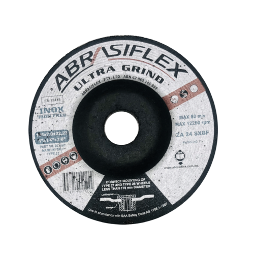 Abrasiflex Metal Grinding Wheel - D.C. 125X7X22 ZA24SX