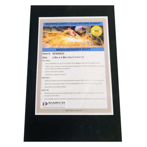 Welding Superstore Neoprene Coated E-Glass Welding Blanket